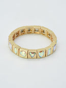 CB2388 Chicklet Stretch Bracelet