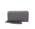 QA0012 Avery Double Zip Around Wristlet Wallet