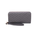 QA0012 Avery Double Zip Around Wristlet Wallet