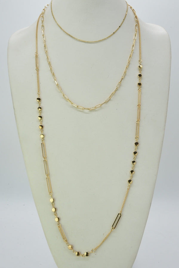 CN4250 3 Piece Multi Layered Necklace