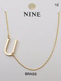 CN4279 - CN4304 A - Z Initial Necklace - MiMi Wholesale