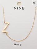 CN4279 - CN4304 A - Z Initial Necklace - MiMi Wholesale