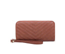 QA0012 Avery Double Zip Around Wristlet Wallet