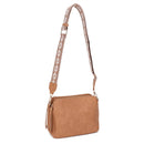 EJ60197 Mila 3 Compartment Crossbody Bag With Guitar Strap