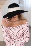 H3523 Graciella Floppy Hat With Silk Band