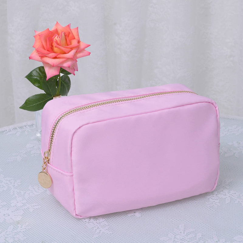 emme cosmetic and toiletry travel bag HM1012 Emma Round Zippered Nylon Cosmetic Pouch Bag