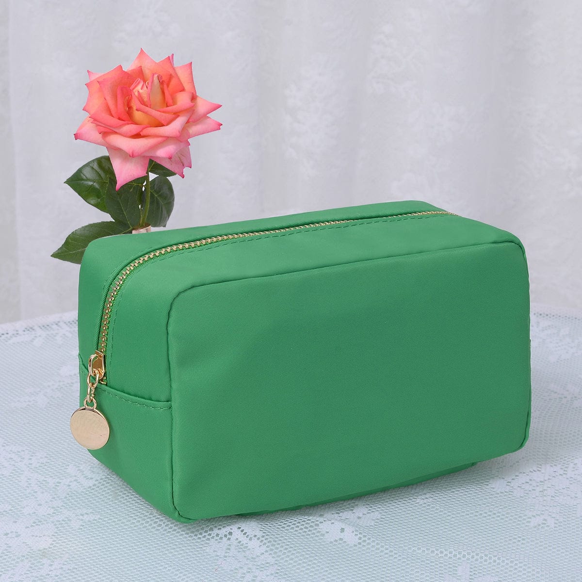 HM1012 Emma Round Zippered Nylon Cosmetic Pouch Bag