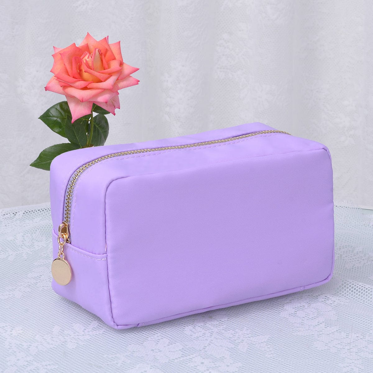 HM1012 Emma Round Zippered Nylon Cosmetic Pouch Bag