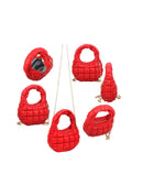 HQ127 Olivia Mini Quilted Puffer Top Handle Crossbody Bag