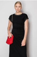 HQ127 Olivia Mini Quilted Puffer Top Handle Crossbody Bag