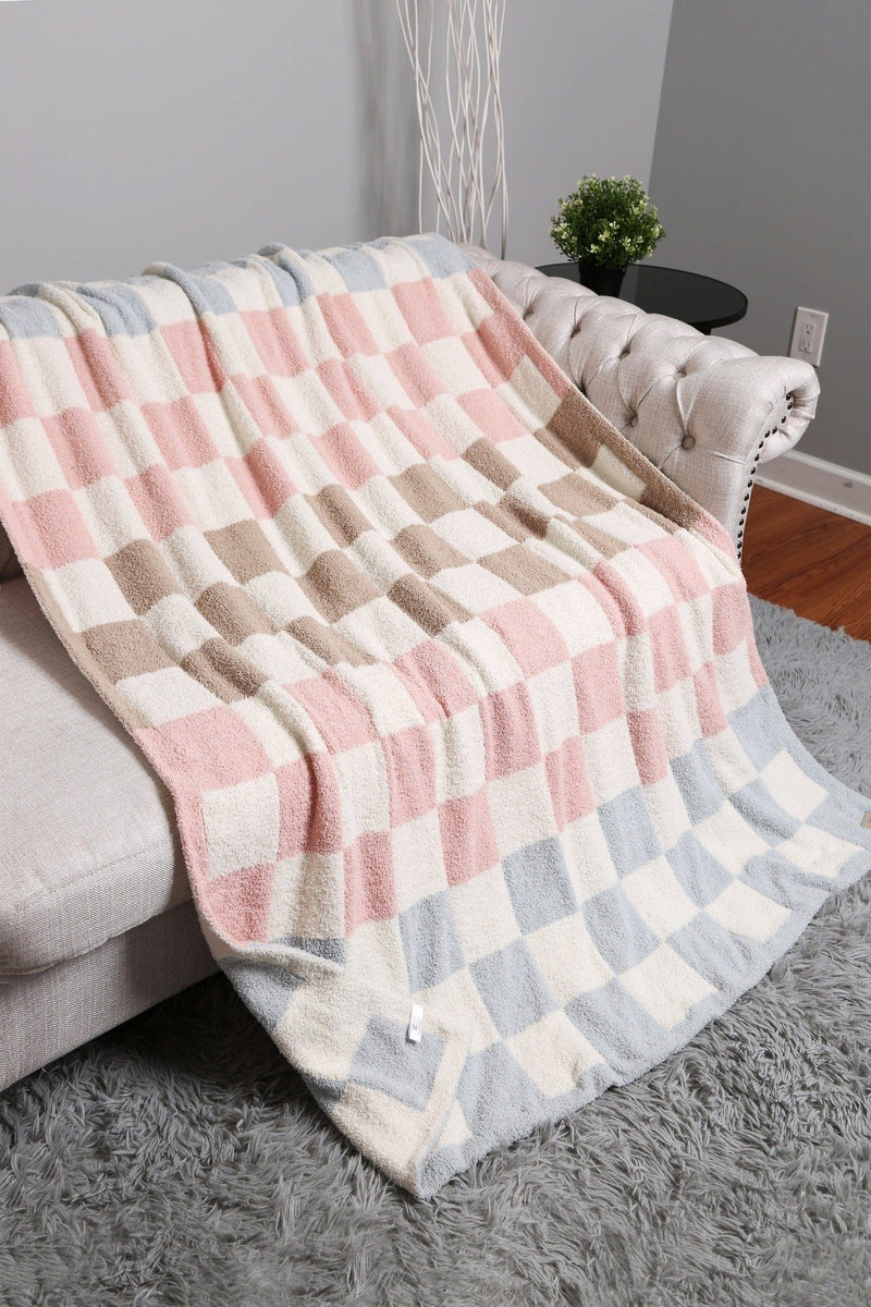 JCL6001 Multicolor Checkered Throw Blanket