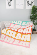 JCL6082 Multicolor Mama Pattern Super Lux Blanket