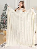 JCL6087 Cable Knit Tassel Throw Blanket