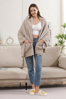 JCL6212 Open Shawl Cardigan with Pockets