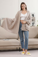 JCL6212 Open Shawl Cardigan with Pockets