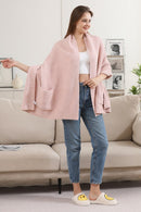 JCL6212 Open Shawl Cardigan with Pockets