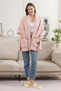 JCL6212 Open Shawl Cardigan with Pockets