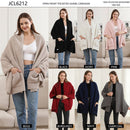 JCL6212 Open Shawl Cardigan with Pockets