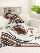 JCL6305-01 Football Tassel Throw Blanket