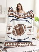 JCL6305-01 Football Tassel Throw Blanket