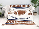 JCL6305-01 Football Tassel Throw Blanket