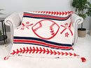 JCL6305-02 Baseball Tassel Throw Blanket