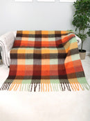 JCL6341 Brushed Plaid Throw Blanket with Fringe
