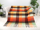 JCL6341 Brushed Plaid Throw Blanket with Fringe