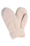 JG905 Solid Faux Fur Mittens