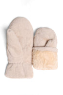 JG905 Solid Faux Fur Mittens