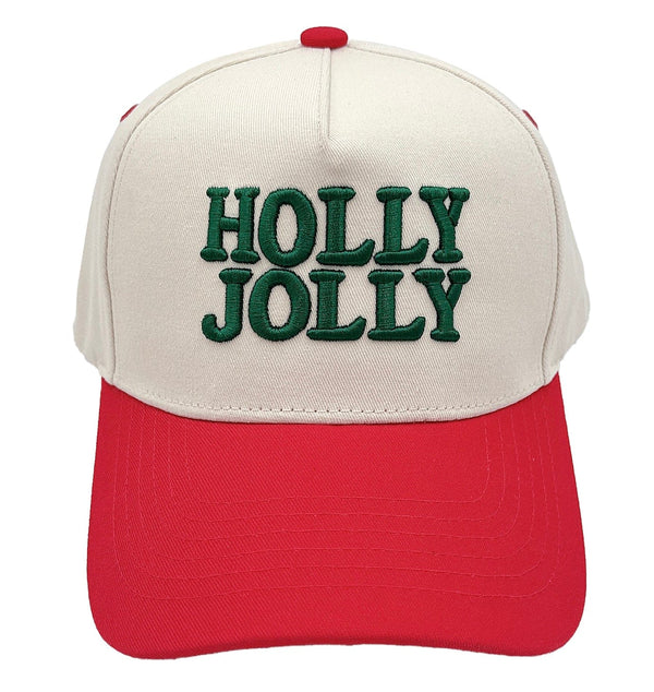 JHCS016 Holly Jolly Embroidered Baseball Cap