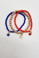 JKB2073 Americana Red Gold Blue Bracelet Set