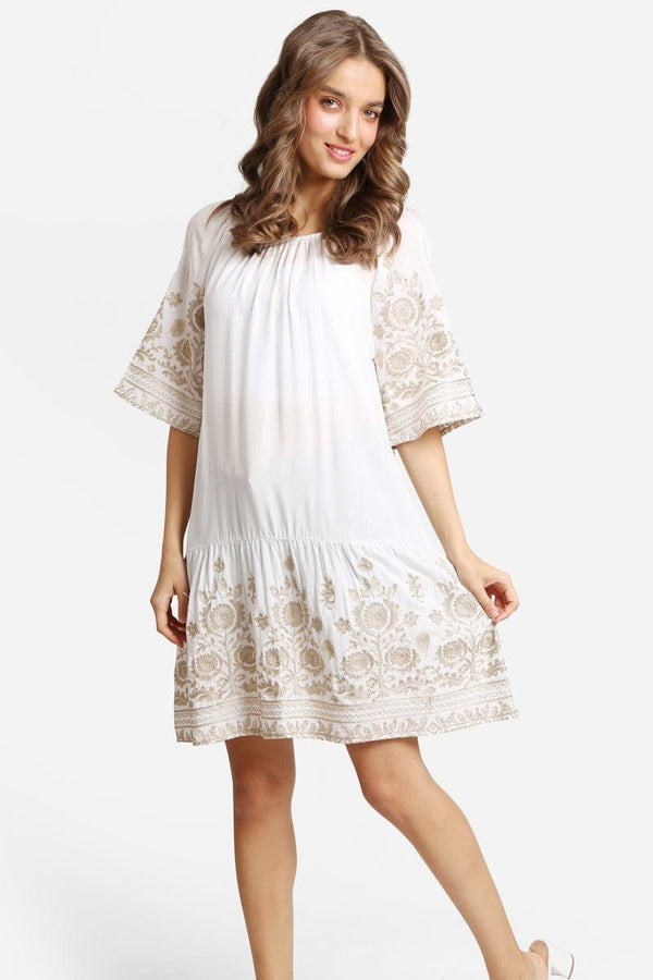 JP6028 Rochelle Embroidered Cover Up/Dress