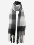 JS2431 Plaid Chunky Scarf With Fringe