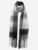 JS2431 Plaid Chunky Scarf With Fringe