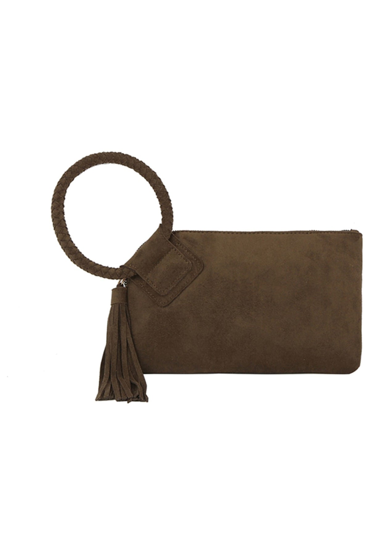 JYM0578 suede bangle clutch OLV