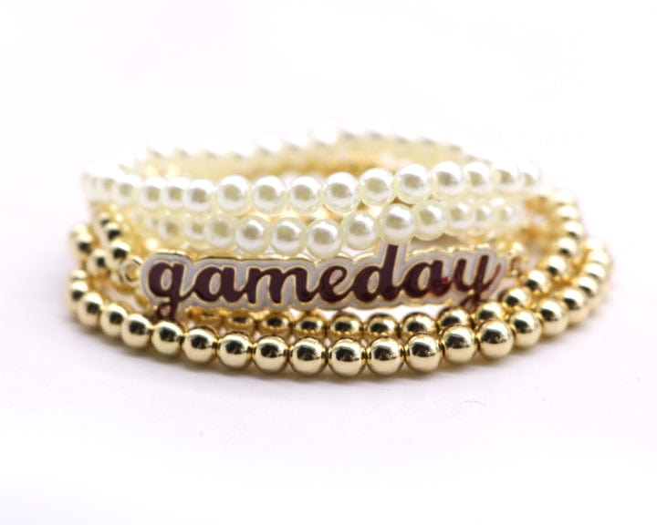 KB1005 Game Day Stretch 5 Piece Beaded Bracelet Set