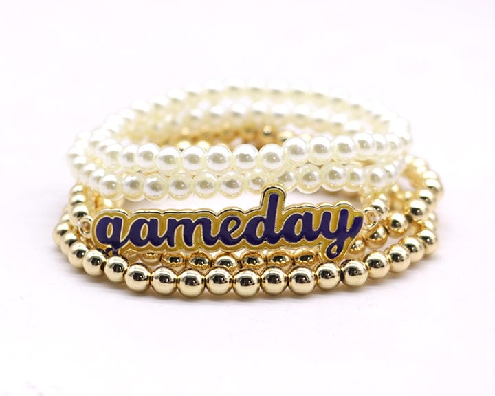 KB1005 Game Day Stretch 5 Piece Beaded Bracelet Set