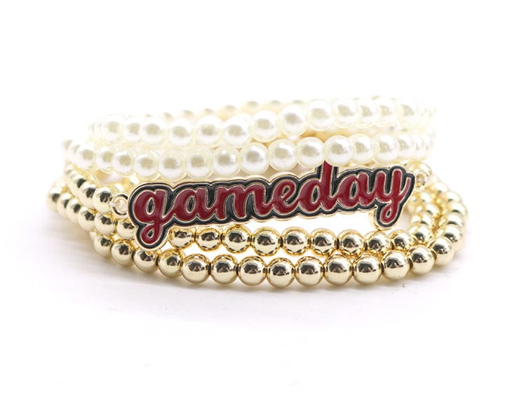 KB1005 Game Day Stretch 5 Piece Beaded Bracelet Set