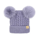 KIDS2055S KIDS Cable Knit Pom Beanie