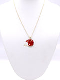 KN1001 Game Day Football Helmet Pendant Necklace