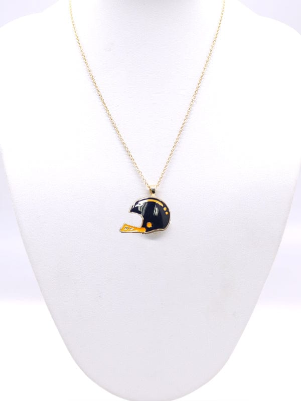 KN1001 Game Day Football Helmet Pendant Necklace