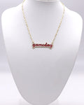 KN1048 Game Day Letter Pendant Necklace