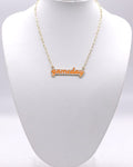 KN1048 Game Day Letter Pendant Necklace