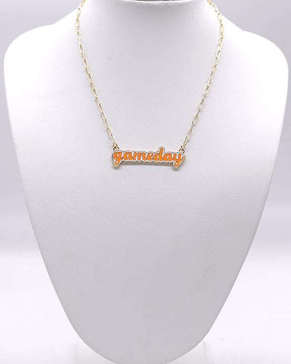 KN1048 Game Day Letter Pendant Necklace