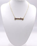 KN1048 Game Day Letter Pendant Necklace