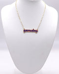 KN1048 Game Day Letter Pendant Necklace