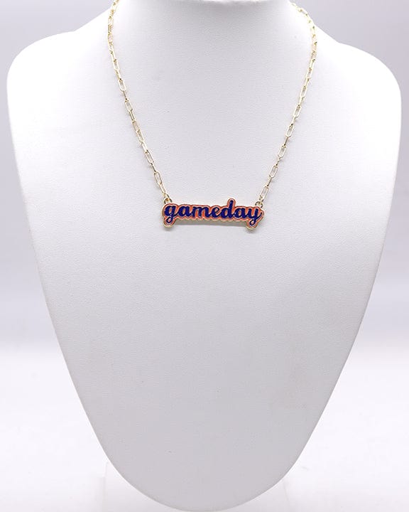 KN1048 Game Day Letter Pendant Necklace