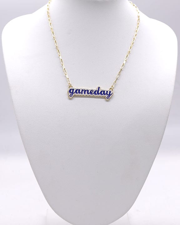 KN1048 Game Day Letter Pendant Necklace