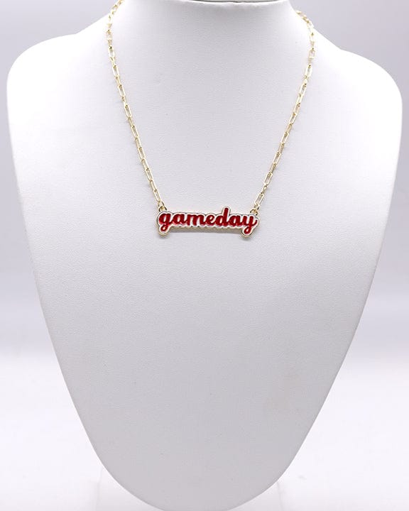 KN1048 Game Day Letter Pendant Necklace